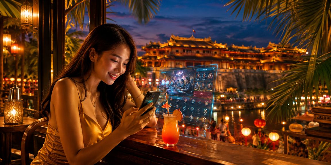 Người dùng tại Huế theo dõi esports và đặt cược tại khu chợ đêm sôi động